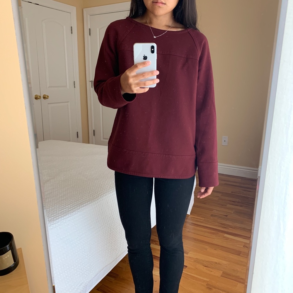 Banana Republic Maroon Boat Neck Top